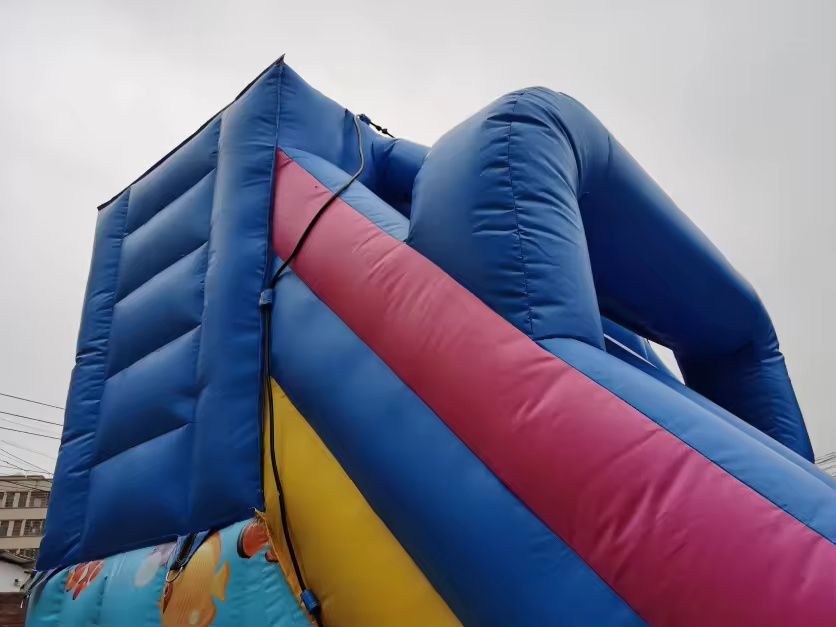 Надуваем замък водна пързалка с басейн за вода/топки