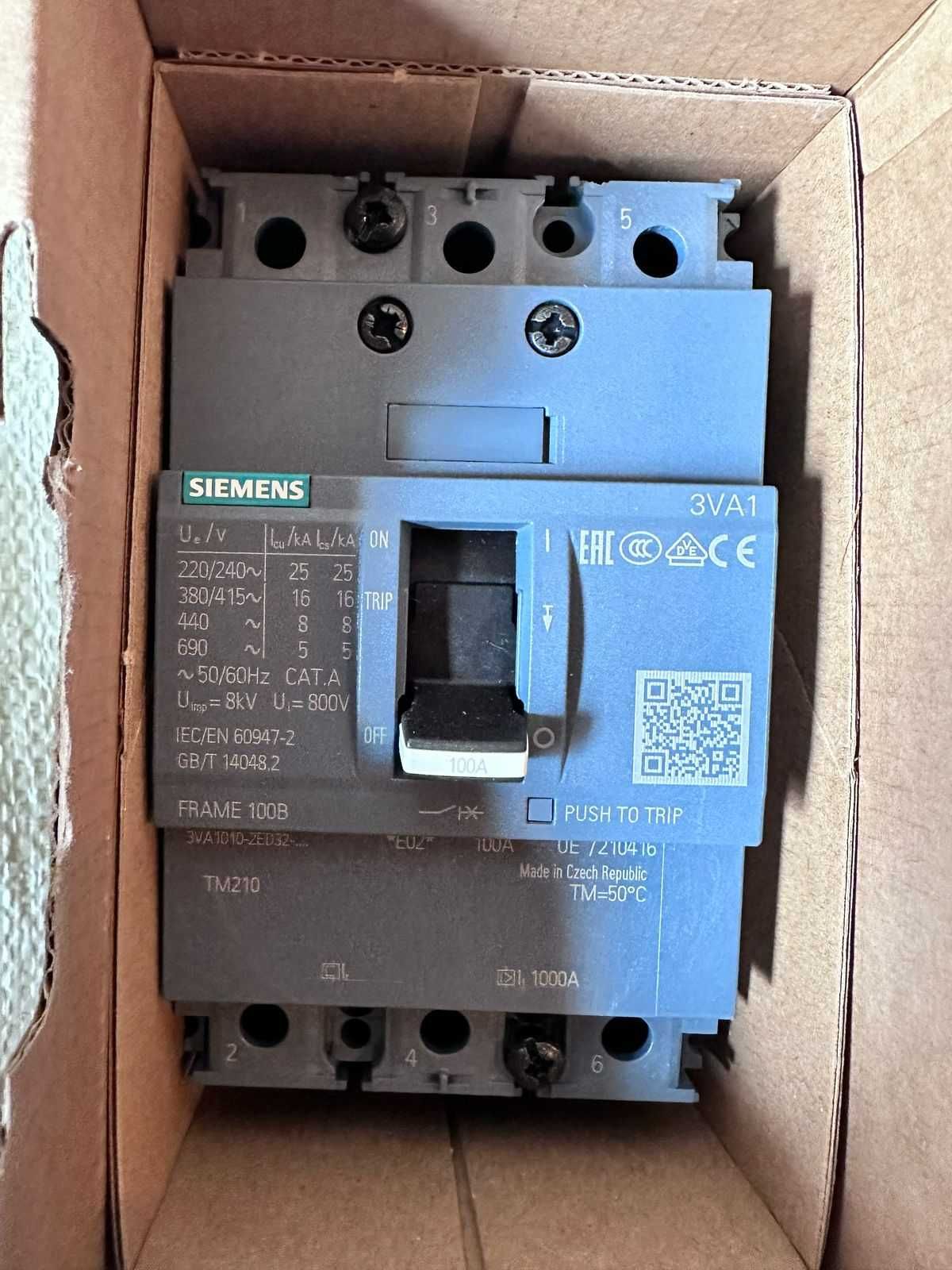SIEMENS Автомат. выкл. 3VA1116-3EF32-0AA0 + 3VA1010-2ED32-0AA0