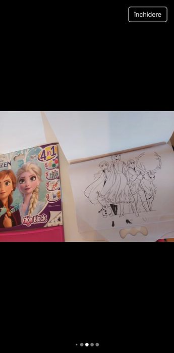 Set tablade scris magnetica, joc magnetic, fise de xolorat cu Elsa