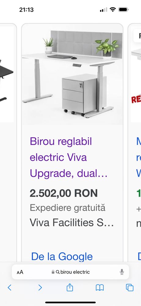 Birou electric pe inaltine