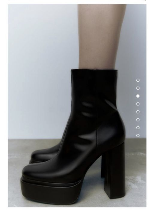 Полусапоги из натуральной кожи Zara