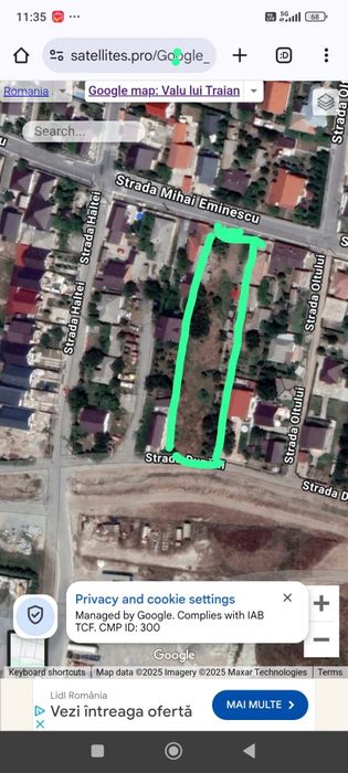 Teren 2000 mp Valu Lui Traian + casa (deschidere la 2 strazi)