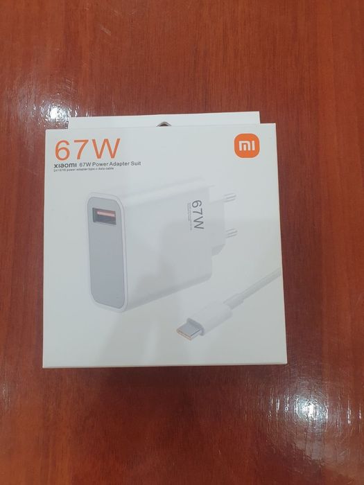 Xiaomi 67W Original Tezkor Zaryadlovchi Adaptor + Type-C Kabel