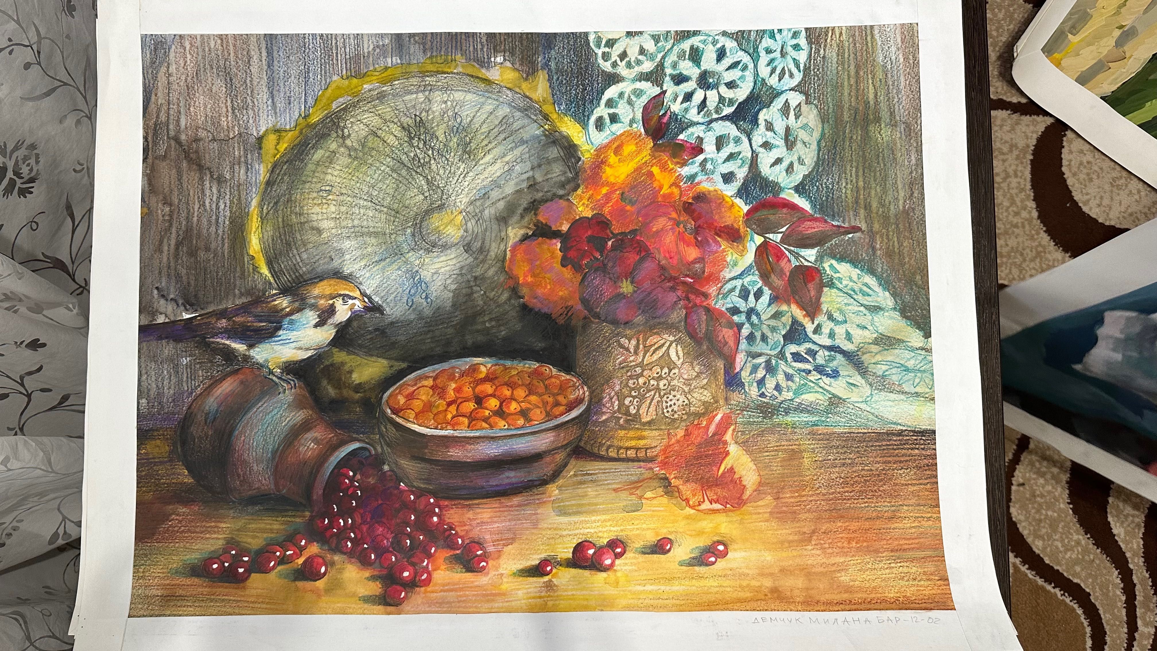 Рисунки разного формата и техник