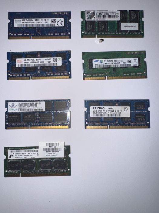 Memorii RAM laptop – 5×2GB + 2×4GB DDR2/DDR3 – Funcționale