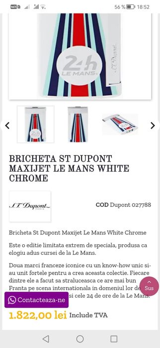 Bricheta originala ST DUPONT editie limitata LE MANS24