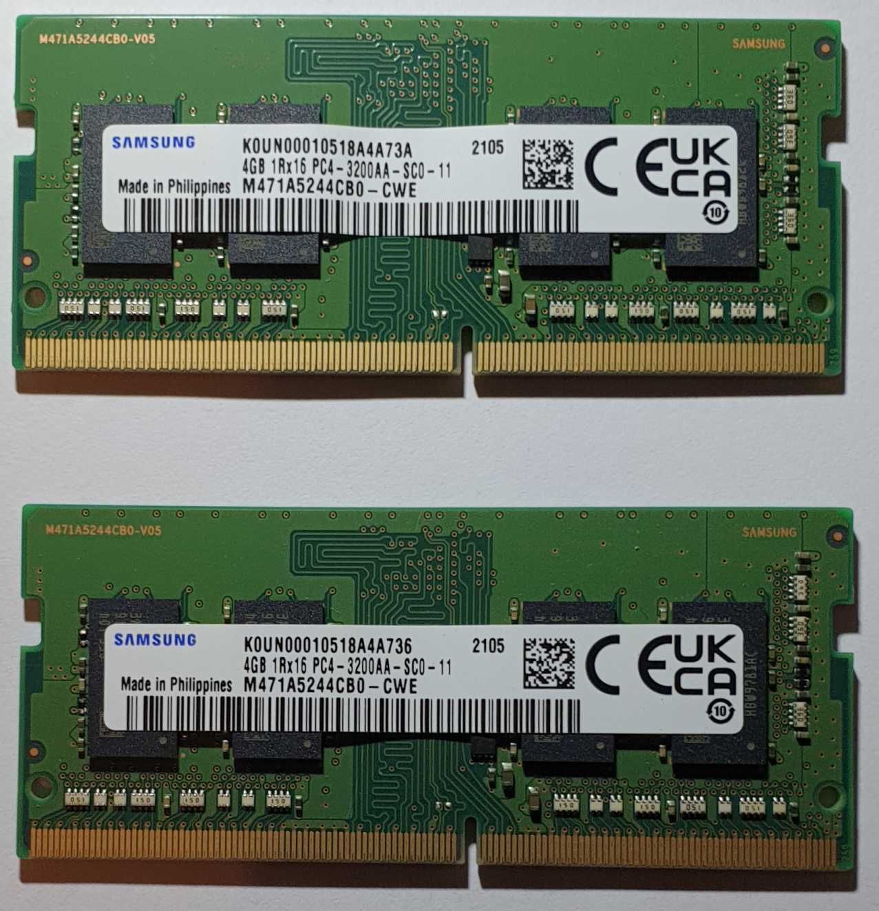 Продавам памет за лаптоп 8GB (2x4GB) 3200 MHz DDR4 CL22