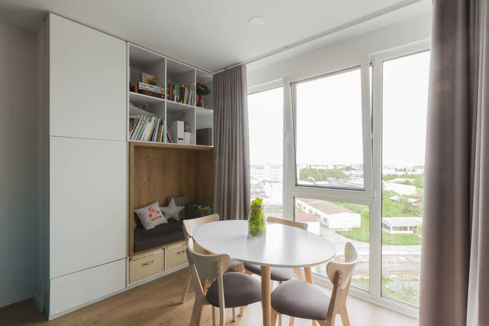 Apartament 2 camere  cu design minimalist, complet mobilat in bloc nou