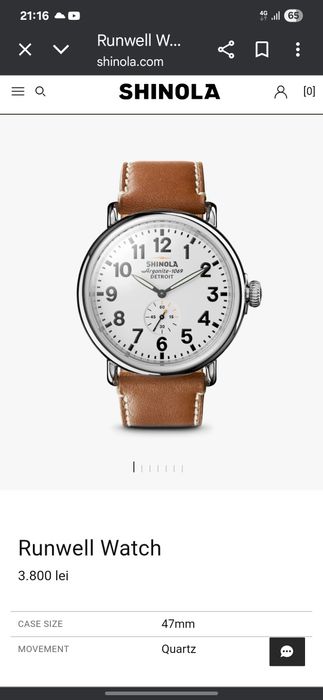 Ceas 47mm Shinola argonite 1069