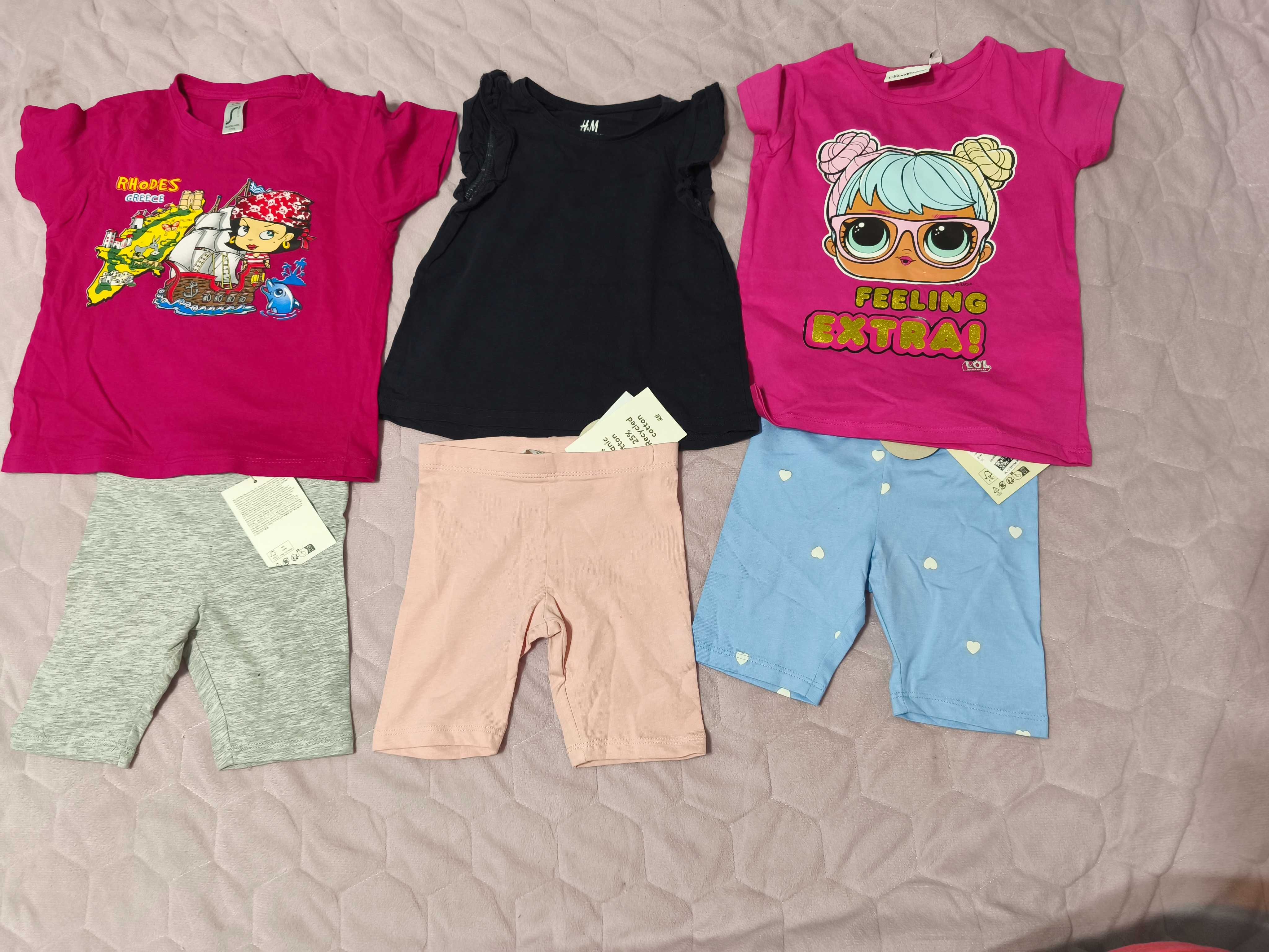 Lot de vara tricou+ colanți trei sferturi98/104