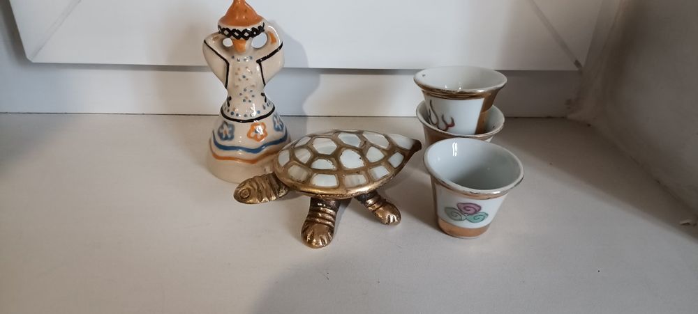 Шкатулка черепаха латунь винтажный