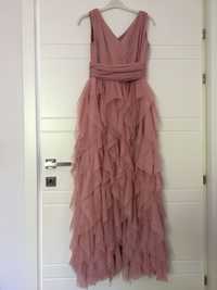 Rochie de zi culoare roz prăfuit