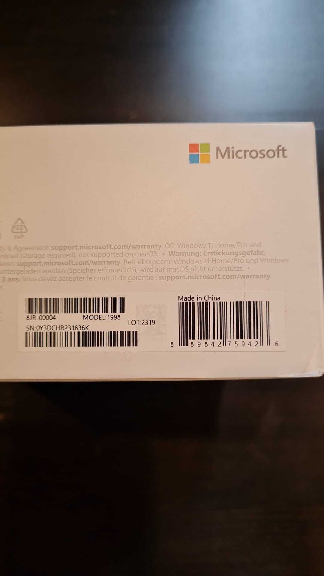 Microsoft modern wireless headset (8JR00004)