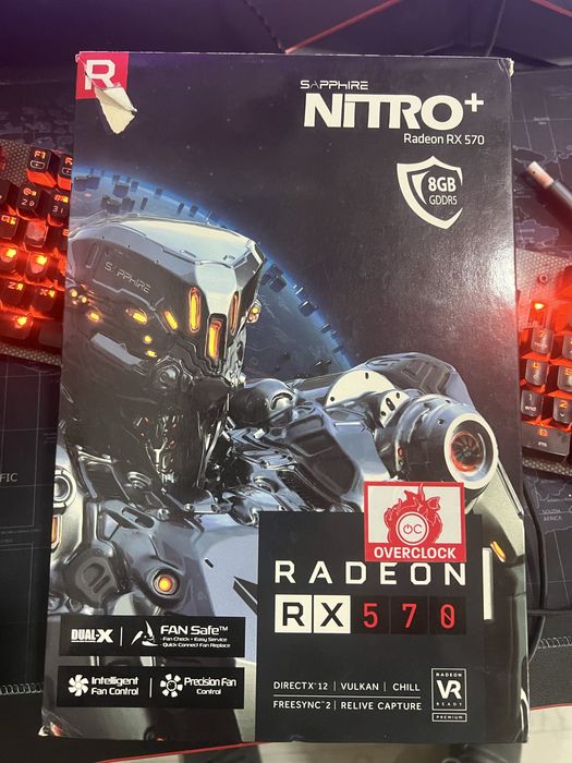 Видеокарта Sapphire Nitro+ RX 570 8Gb GDDR5 в отличном состоянии