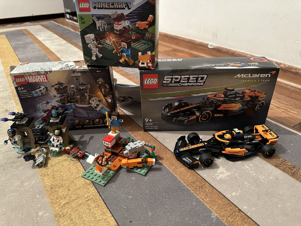 Lego speed , minecraft, marvel