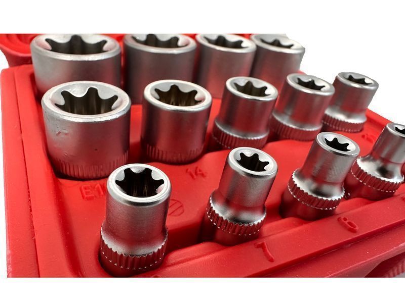 Комплект вложки профил е е4-е24 1/4 3/8 1/2 14 части gebo tools