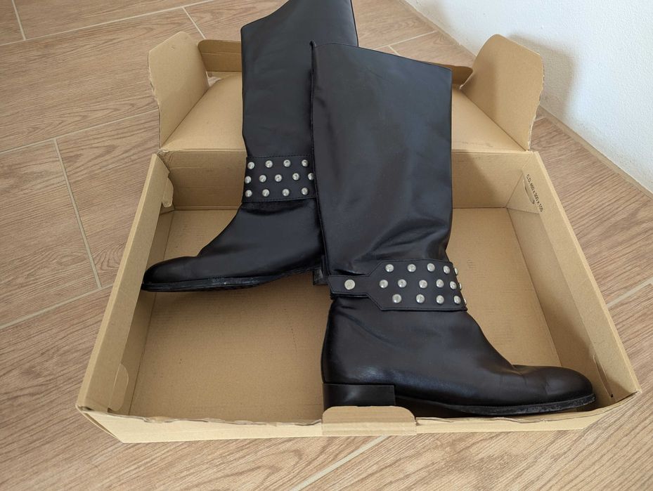 Cizme negre cu tinte Zara (marime 38)