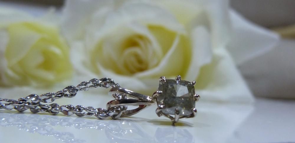 Colier aur 14k cu diamant natural de 1.0ct