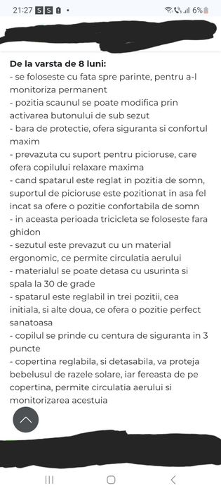 Vând tricicleta, roțile din cauciuc