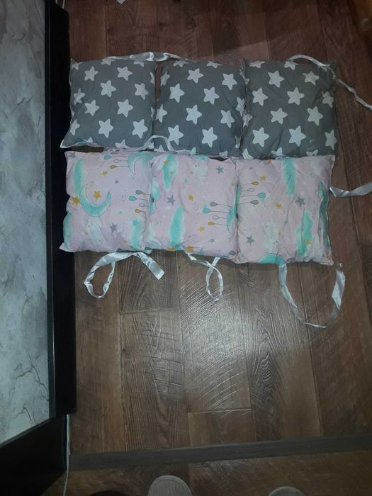 Детские бортики в кроватку, из подушек