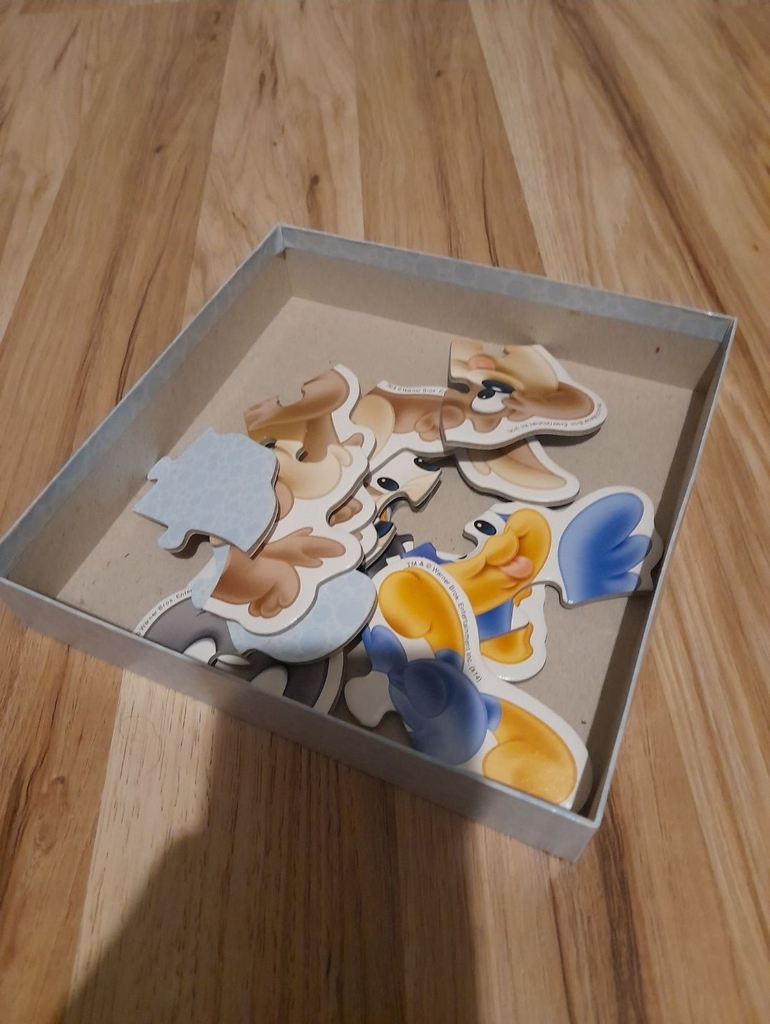 set 4 Puzzle bebelusi D-Toys-Baby Looney Tunes, Pastel albastru, 2,3,4