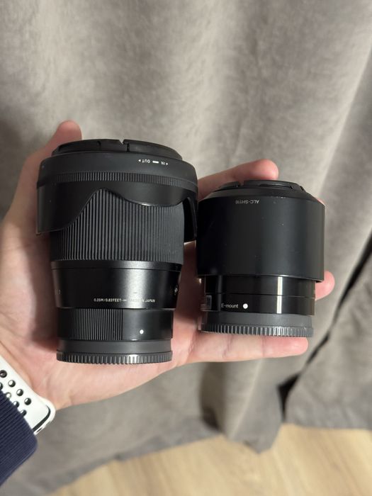Продаются SIGMA 16mm и SONY 50mm