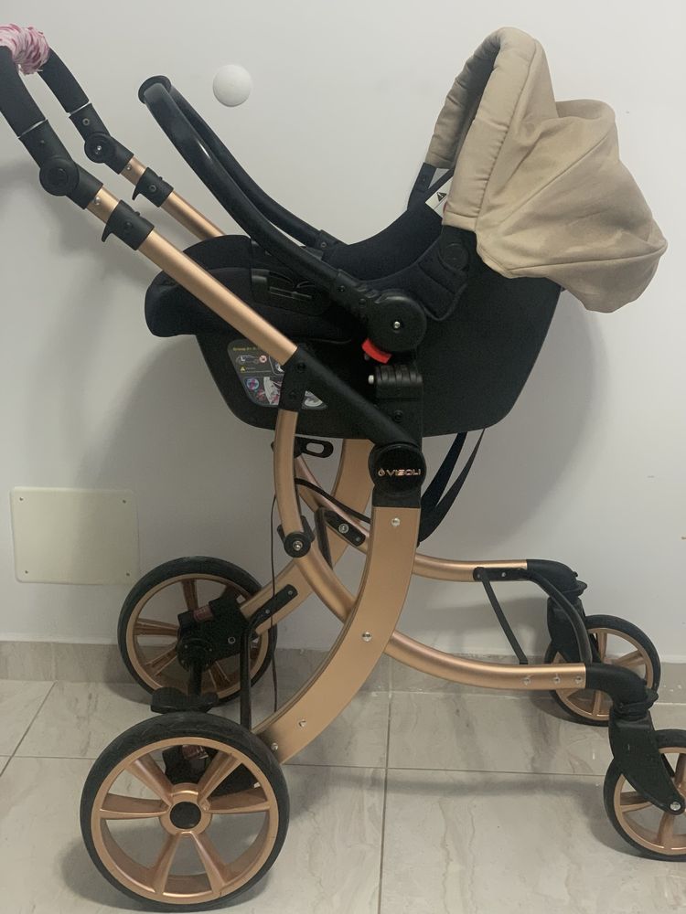 Carucior Visoli 3 in 1 Culoare: auriu