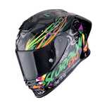 Casca moto SCORPION EXO-R1 EVO II AIR Savage Black/Green/Orange