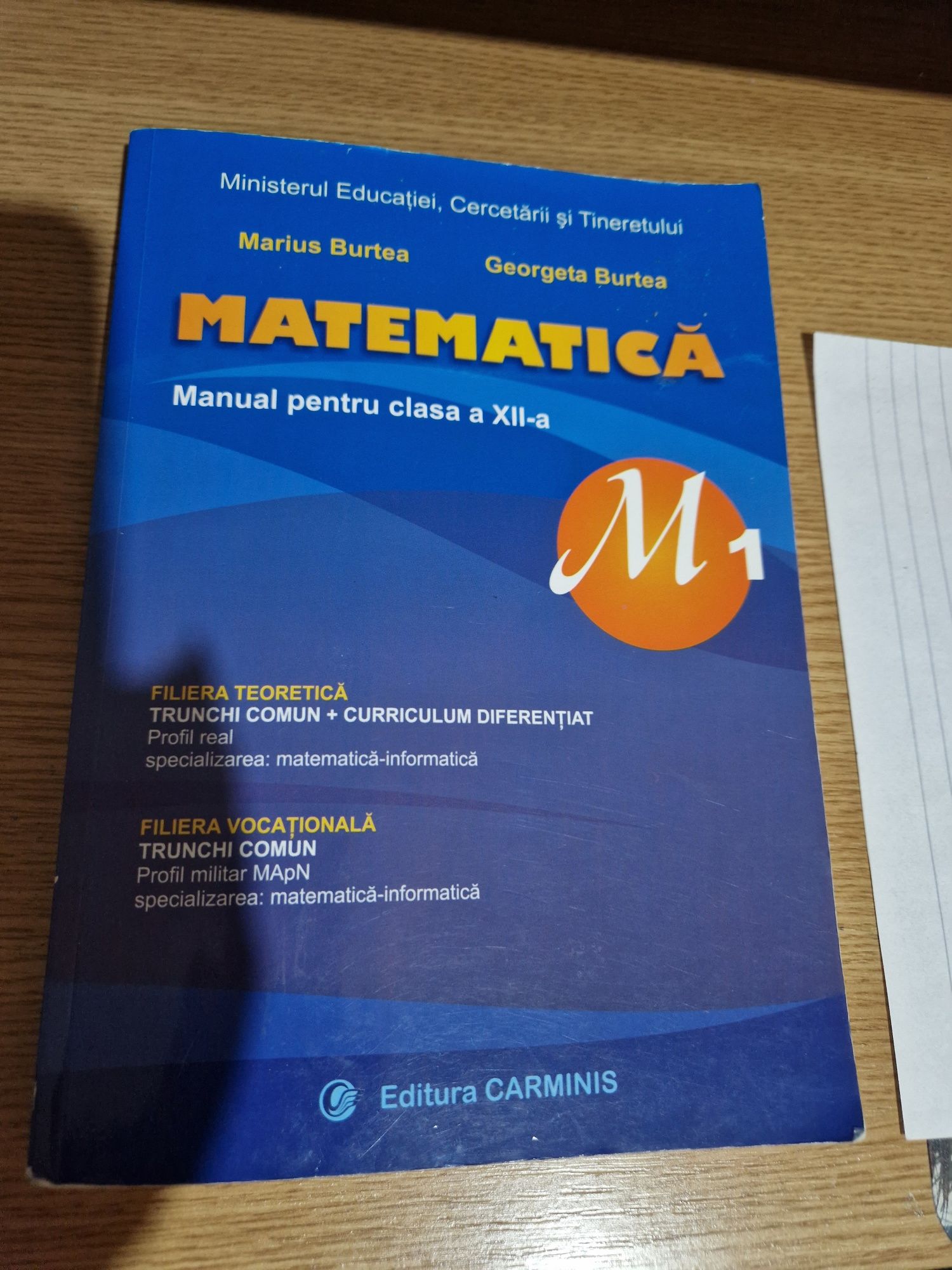 Manual de matematica, clasa a 12a