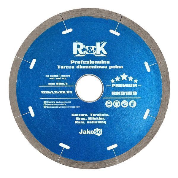 Диамантен диск r&k premium 125 мм х 5 х 1.4 х 22.2 мм