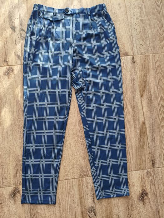 Pantaloni chino Runcati bărbați – slim fit, bleumarin, noi L , XXL