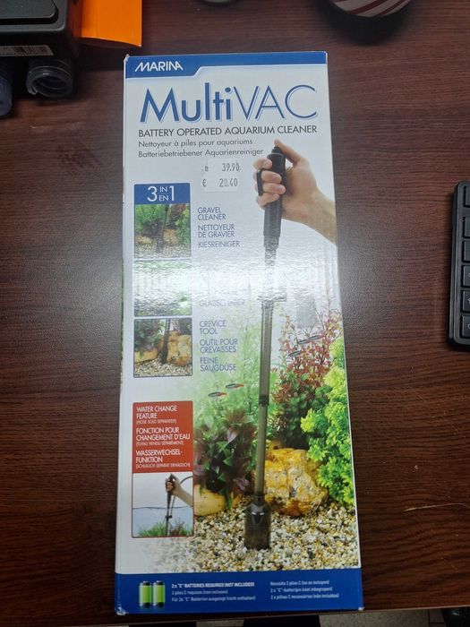 Сифон за почистване на аквариуми с батерия