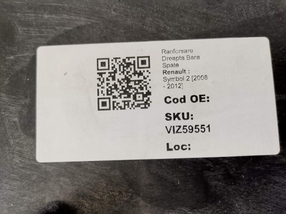 Suport Bara Spate Dreapta Renault  Symbol 2 2008 2009 2010 2011 2012 O