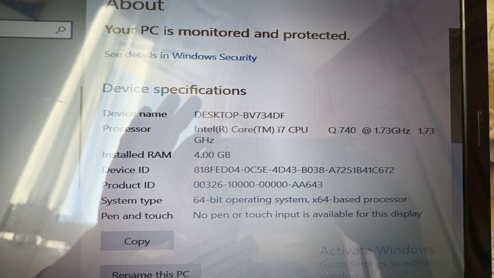 Laptop Acer Aspire Intel core i7