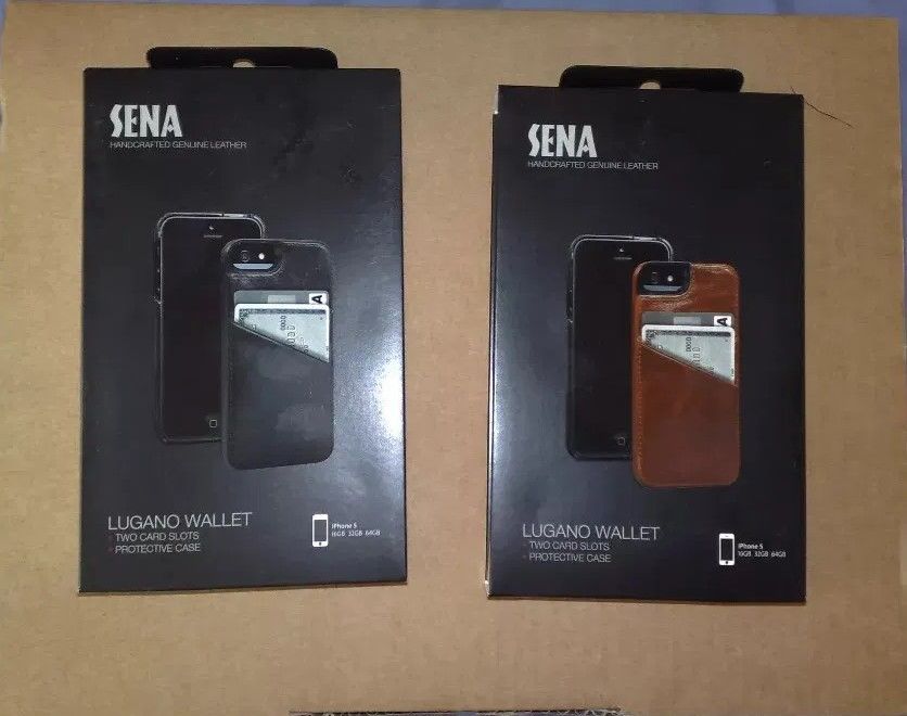 Husa piele naturala Sena Lugano Wallet pentru iphone 5 / husa tip toc