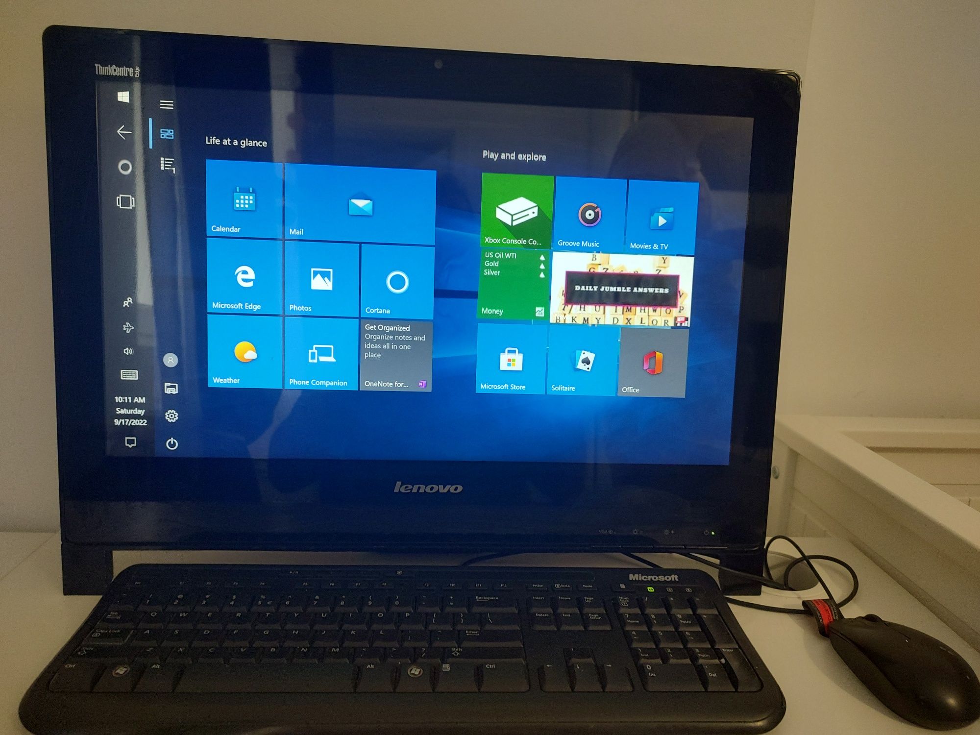 All-in-One SH Lenovo ThinkCenter i5 -2500s Cpu 2.50 Ghz 4gb RAM win 10