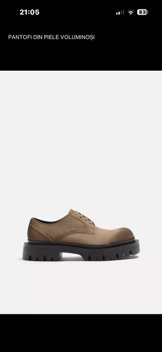 Pantofi piele ZARA nou nouți