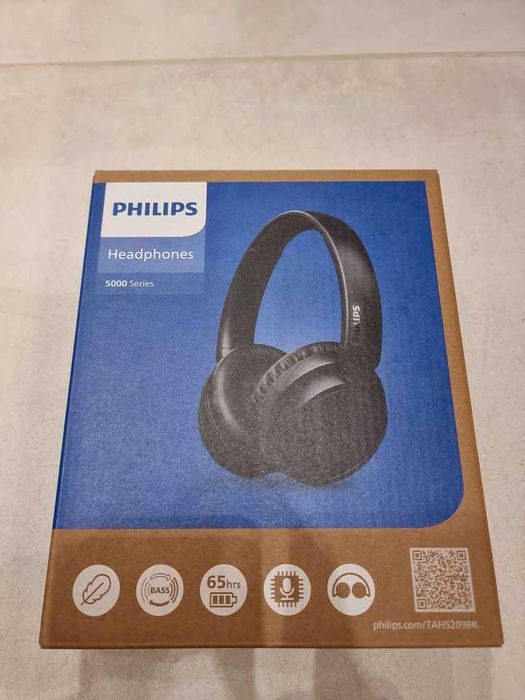 Безжични слушалки Philips - TAH5209BK/00, Bluetooth, черни