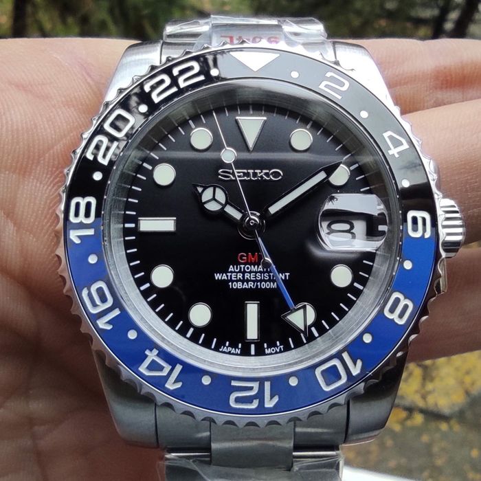 Seiko GMT mod  Сейко Batman