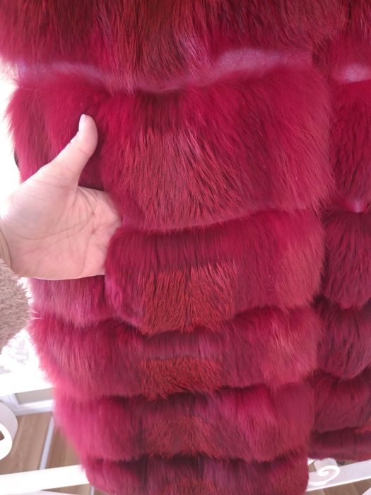 Vesta lunga blana naturala