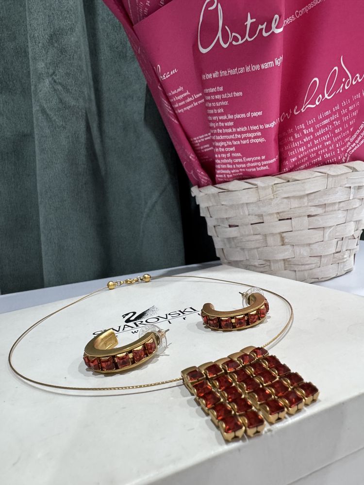 Swarovski set colier plus cercei