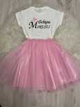 Fusta tulle si tricou personalizat