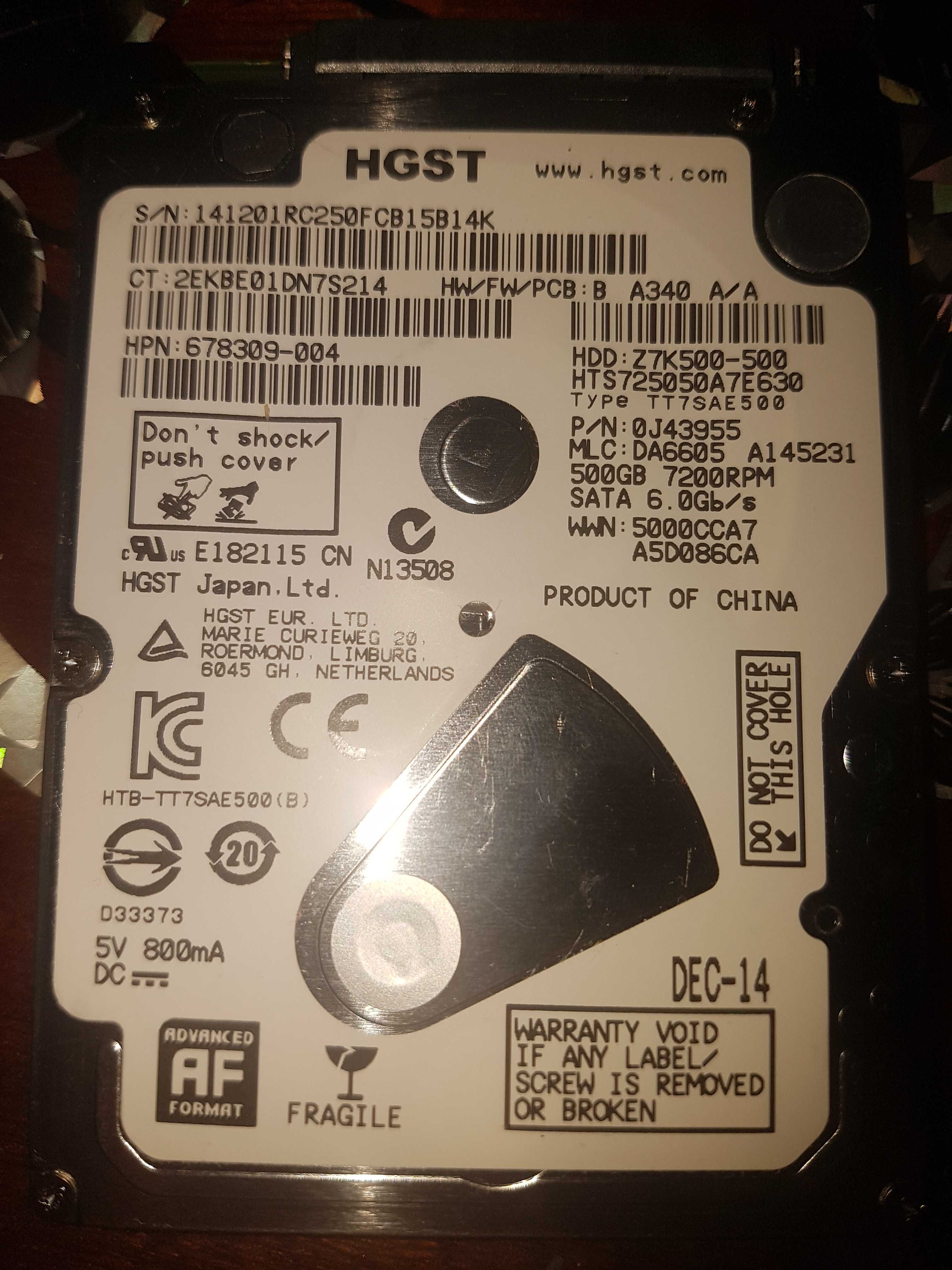 Hdd laptop 500gb 7200 rpm, 1 tb 5400, 500gb 5400