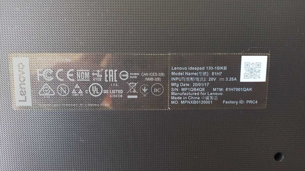 Продам Ноутбук Lenovo ideapad 130-15