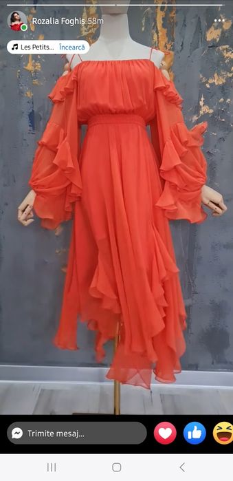 Rochie din mătase naturală Rozalia Bot