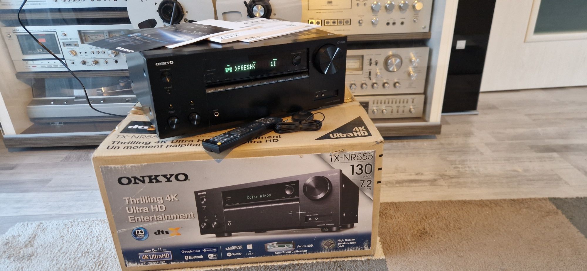 Ресивър Onkyo tx-nr 555 7.2 130w,Bluetooth,Wifi,Dolby,4K..