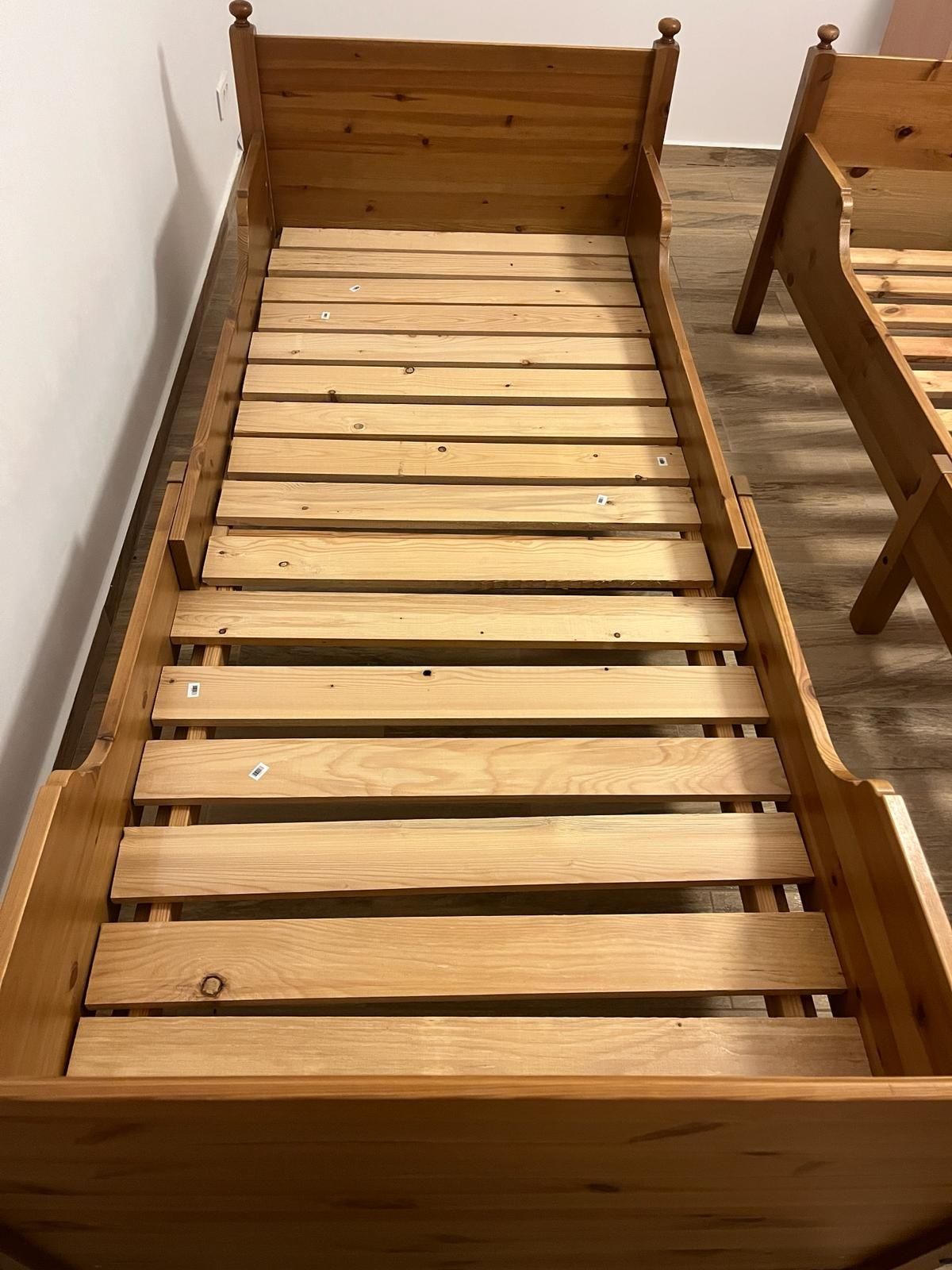 Pat din lemn masiv de pin, Ikea