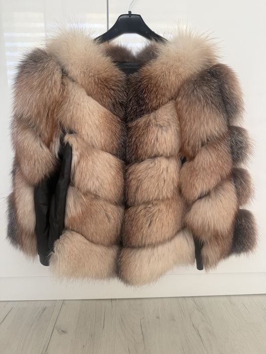 Палто естествен косъм от лисица