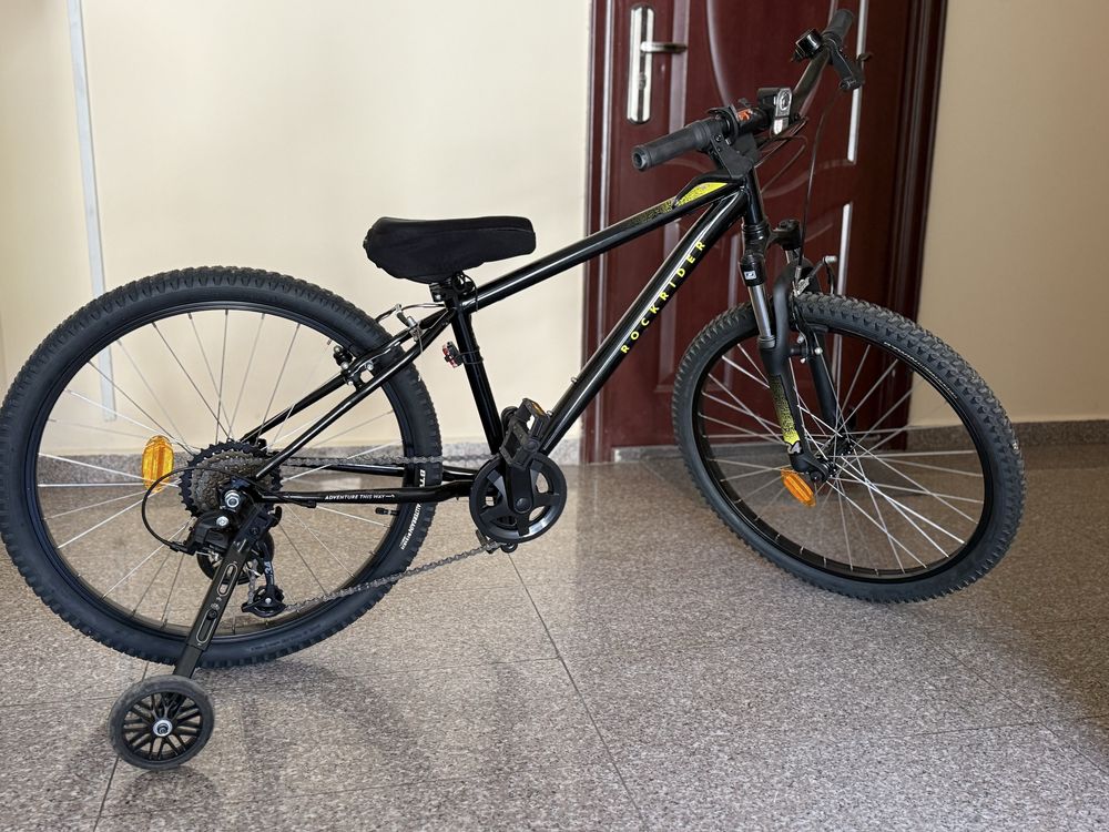 Детски планински велосипед 24" Rockrider ST 500, ЧЕРЕН