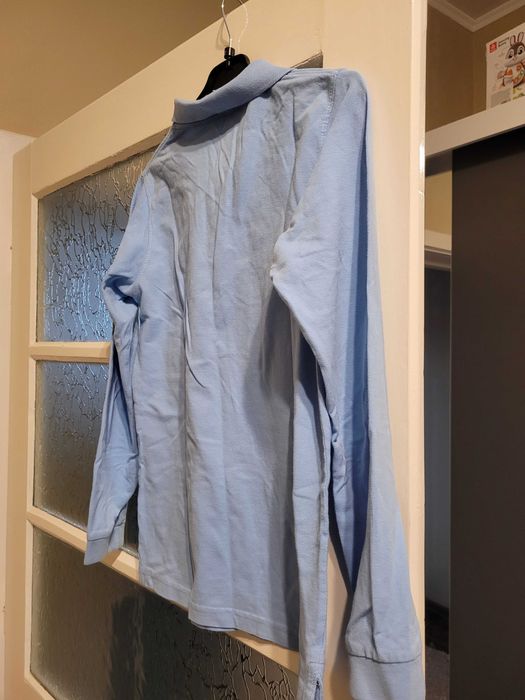 Bluza polo copii 12-14 ani, bumbac, albastru deschis